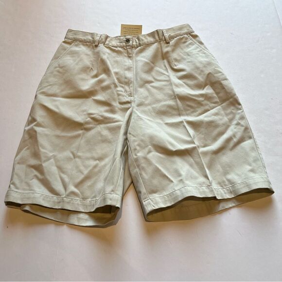 L.L. Bean Women's Bermuda Shorts Light Tan Size 12 High rise. - Picture 6 of 7